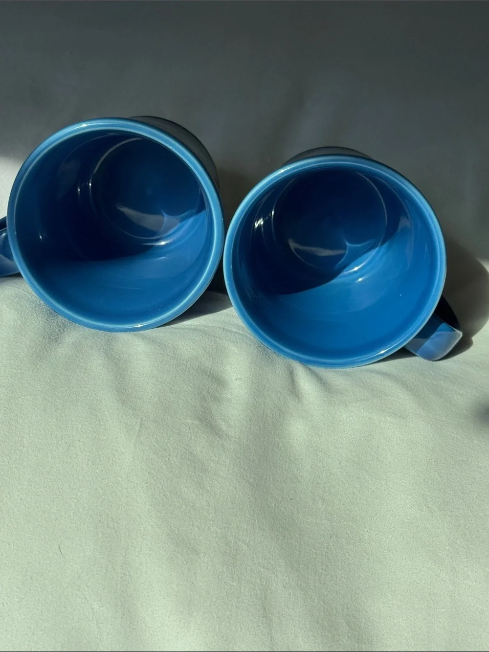 2 FIESTA TAPERED COFFEE MUGS - LAPIS BLUE 15 OZ FIESTAWARE